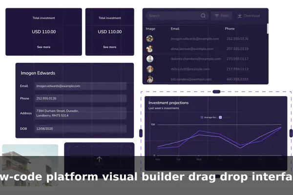 low-code platform visual builder drag drop interface