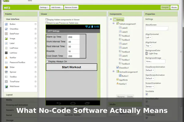 What No-Code Software Actually Means