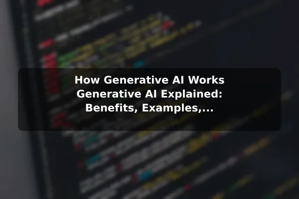 How Generative AI Works Generative AI Explained: Benefits, Examples, and How It Works