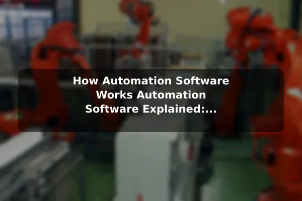 How Automation Software Works Automation Software Explained: Benefits and Real-World Examples