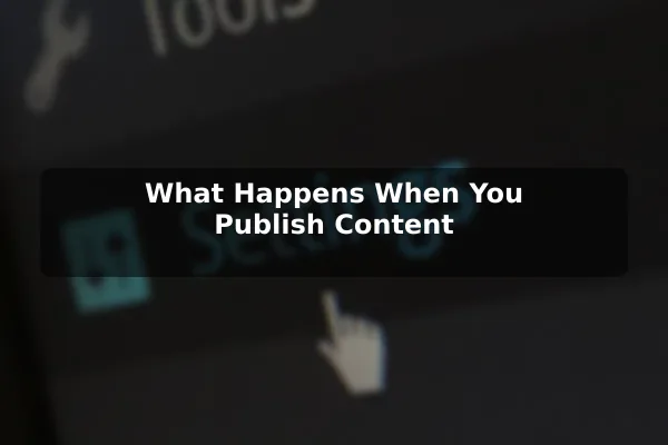 What Happens When You Publish Content