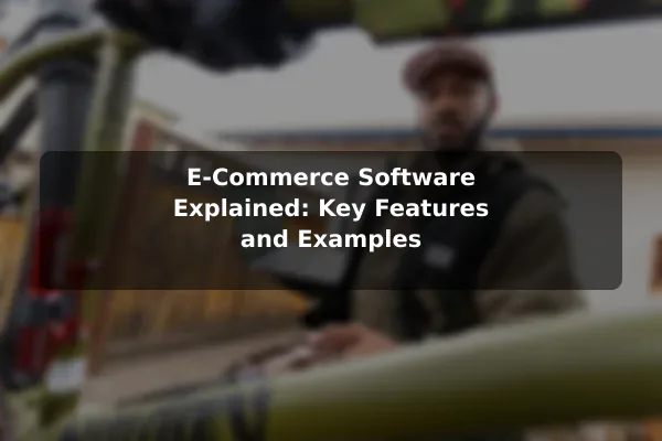 E-Commerce Software Explained: Key Features and Examples