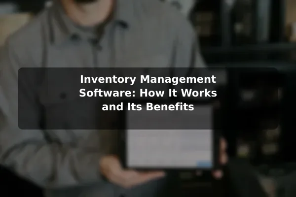 Inventory Management Software: How It Works and Its Benefits