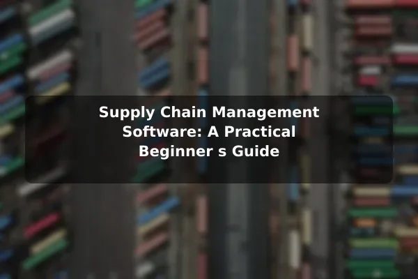 Supply Chain Management Software: A Practical Beginner's Guide