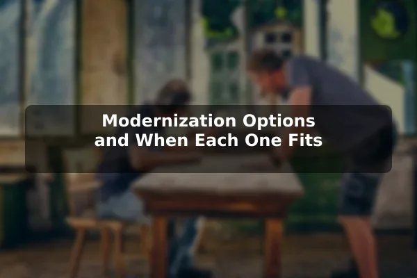 Modernization Options and When Each One Fits