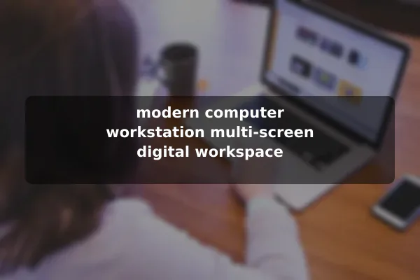 modern computer workstation multi-screen digital workspace