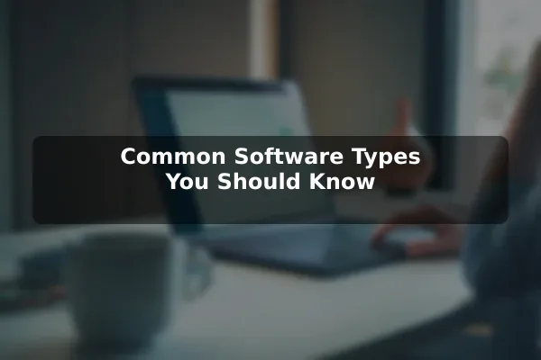 Common Software Types You Should Know