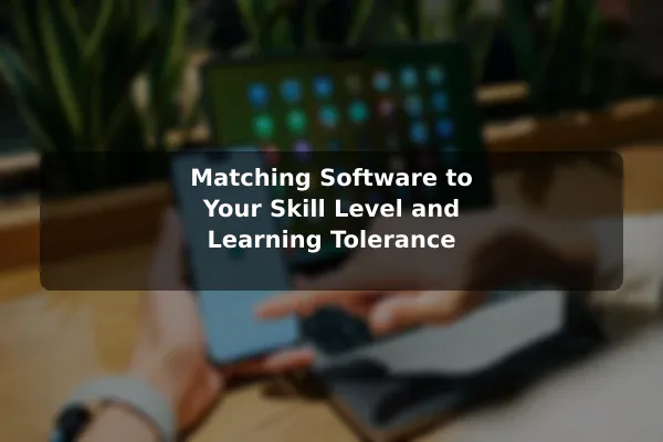 Matching Software to Your Skill Level and Learning Tolerance